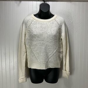 SILVIA NOVELLI Wool Alpaca Blend Cream Sweater